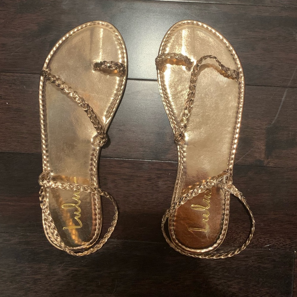 Rose gold sandals